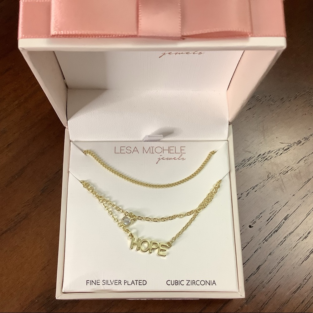 ♨️ Lesa Michele | Gold Plated Layered CZ Necklace